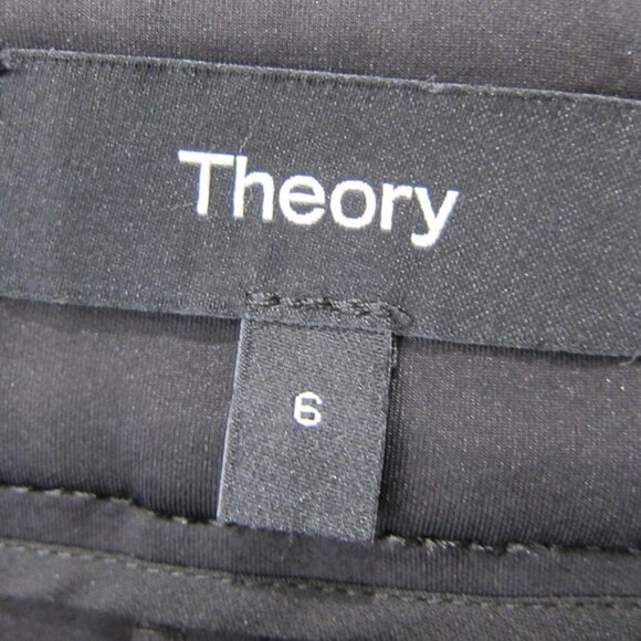 THEORY Black High Rise Scuba Ankle Zip Pants Women's Size 6 NWOT Retail $295 - Picture 12 of 14